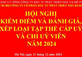 CÔNG TY HUD2  KIỂM ĐIỂM, ĐÁNH GIÁ XẾP LOẠI TẬP THỂ CẤP ỦY VÀ  CHI ỦY VIÊN NĂM 2024